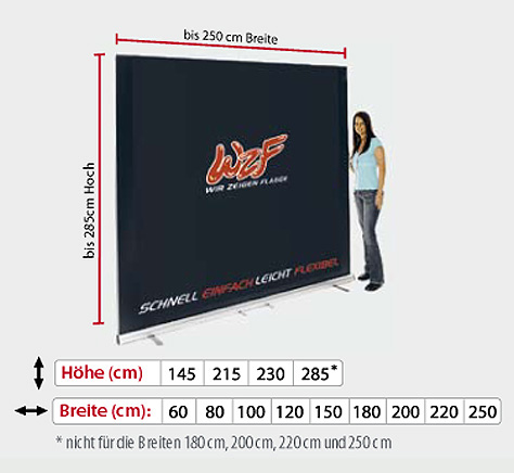 Wir Zeigen Flagge Classic Rollup Outdoor Advertising